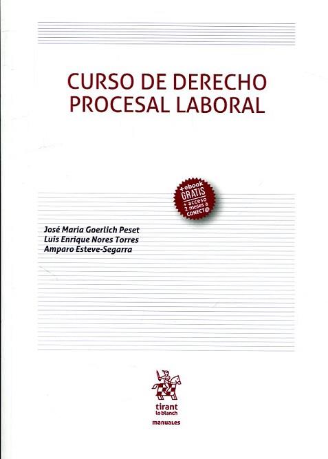 CURSO DE DERECHO PROCESAL LABORAL | 9788413133300 | GOERLICH PESET,JOSÉ MARÍA | Libreria Geli - Librería Online de Girona - Comprar libros en catalán y castellano
