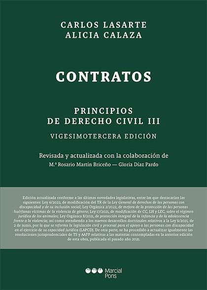 PRINCIPIOS DE DERECHO CIVIL-3.CONTRATOS(23ª EDICIÓN 2022) | 9788413814162 | LASARTE ÁLVAREZ,CARLOS | Llibreria Geli - Llibreria Online de Girona - Comprar llibres en català i castellà