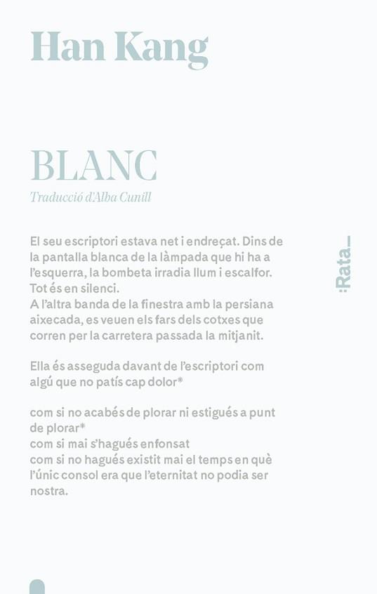 BLANC | 9788416738502 | KANG,HAN | Llibreria Geli - Llibreria Online de Girona - Comprar llibres en català i castellà