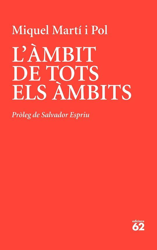 L'ÀMBIT DE TOTS ELS ÀMBITS | 9788429779233 | MARTÍ I POL,MIQUEL | Llibreria Geli - Llibreria Online de Girona - Comprar llibres en català i castellà