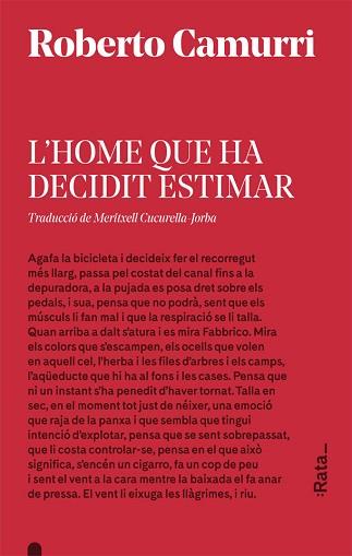 L'HOME QUE HA DECIDIT ESTIMAR | 9788416738533 | CAMURRI,ROBERTO | Llibreria Geli - Llibreria Online de Girona - Comprar llibres en català i castellà