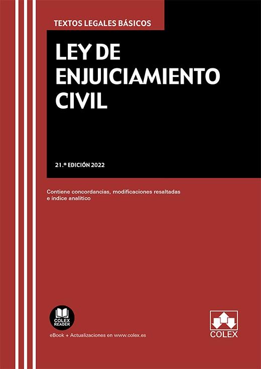 LEY DE ENJUICIAMIENTO CIVIL(EDICIÓ 2022) | 9788413594552 | EDITORIAL COLEX, S.L. | Llibreria Geli - Llibreria Online de Girona - Comprar llibres en català i castellà