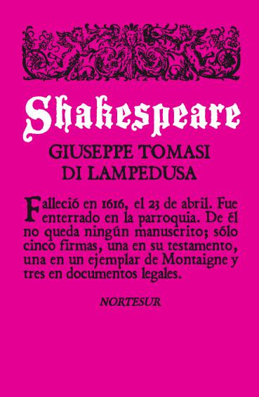 SHAKESPEARE | 9788493683498 | DI LAMPEDUSA,GIUSEPPE TOMASI | Llibreria Geli - Llibreria Online de Girona - Comprar llibres en català i castellà
