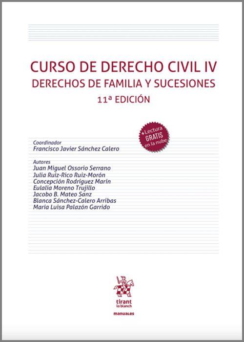 CURSO DE DERECHO CIVIL-4(11ª EDICIÓN 2022) | 9788411308359 | SANCHEZ CALERO,FRANCISCO JAVIER | Llibreria Geli - Llibreria Online de Girona - Comprar llibres en català i castellà