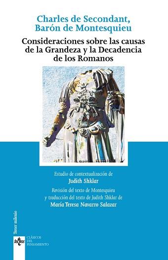 CONSIDERACIONES SOBRE LAS CAUSAS DE LA GRANDEZA Y DECADENCIA DE LOS ROMANOS | 9788430976799 | MONTESQUIEU | Llibreria Geli - Llibreria Online de Girona - Comprar llibres en català i castellà