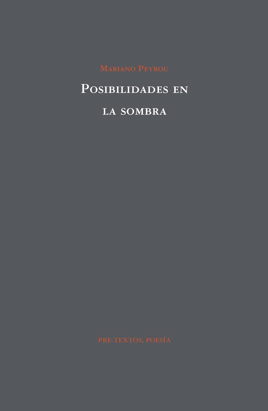 POSIBILIDADES EN LA SOMBRA | 9788417830670 | PEYROU,MARIANO | Llibreria Geli - Llibreria Online de Girona - Comprar llibres en català i castellà