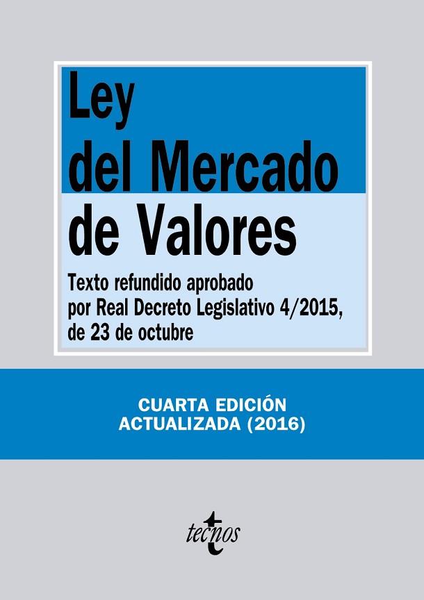 LEY DEL MERCADO DE VALORES | 9788430968633 | Llibreria Geli - Llibreria Online de Girona - Comprar llibres en català i castellà
