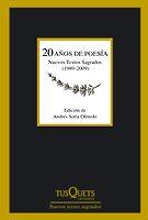 20 AÑOS DE POESIA 1989-2009 | 9788483831328 | SORIA OLMEDO,ANDRES | Llibreria Geli - Llibreria Online de Girona - Comprar llibres en català i castellà