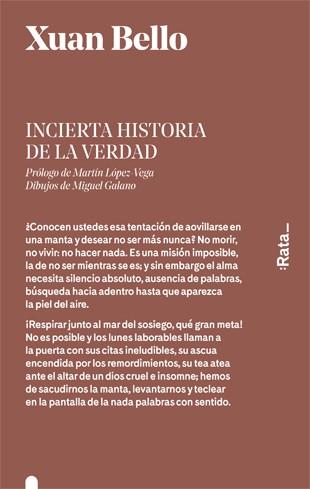 INCIERTA HISTORIA DE LA VERDAD | 9788416738205 | BELLO,XUAN | Llibreria Geli - Llibreria Online de Girona - Comprar llibres en català i castellà
