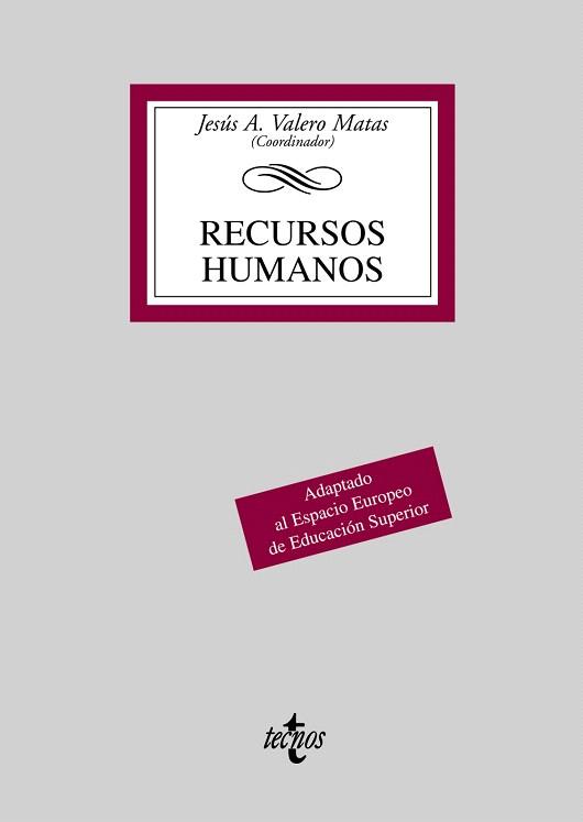 RECURSOS HUMANOS | 9788430948079 | VALERO MATAS,JESUS ALBERTO | Llibreria Geli - Llibreria Online de Girona - Comprar llibres en català i castellà