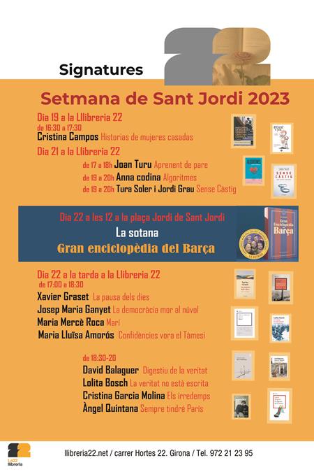 SIGNATURES SANT JORDI 2023 | Libreria Geli - Librería Online de Girona - Comprar libros en catalán y castellano