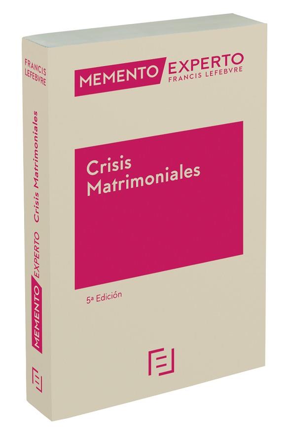 MEMENTO EXPERTO CRISIS MATRIMONIALES(5ª EDICIÓN 2021) | 9788418405969 |   | Llibreria Geli - Llibreria Online de Girona - Comprar llibres en català i castellà
