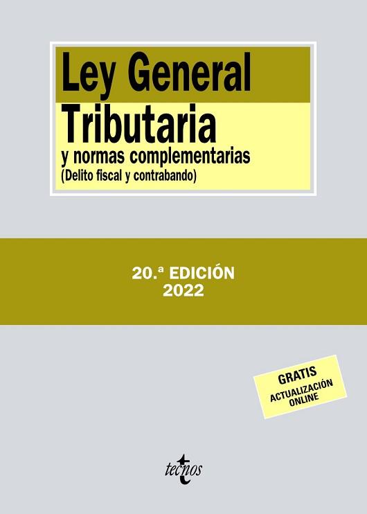 LEY GENERAL TRIBUTARIA Y NORMAS COMPLEMENTARIAS(20ª EDICIÓN 2023) | 9788430985845 |   | Llibreria Geli - Llibreria Online de Girona - Comprar llibres en català i castellà