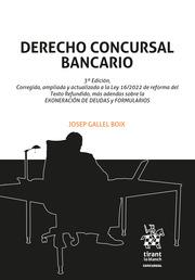 DERECHO CONCURSAL BANCARIO(3ª EDICIÓN 2023) | 9788411477932 | GALLEL BOIX,JOSEP | Llibreria Geli - Llibreria Online de Girona - Comprar llibres en català i castellà