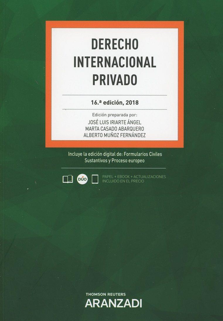 DERECHO INTERNACIONAL PRIVADO(16ª EDICION 2018) | 9788491972204 | Llibreria Geli - Llibreria Online de Girona - Comprar llibres en català i castellà