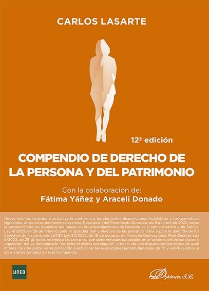 COMPENDIO DE DERECHO DE LA PERSONA Y DEL PATRIMONIO(12ª EDICIÓN 2023) | 9788411701815 | LASARTE ÁLVAREZ,CARLOS | Llibreria Geli - Llibreria Online de Girona - Comprar llibres en català i castellà