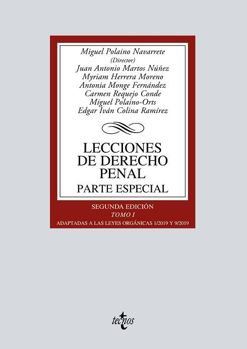 LECCIONES DE DERECHO PENAL.PARTE ESPECIAL-1(2ª EDICIÓN 2020) | 9788430972043 |   | Llibreria Geli - Llibreria Online de Girona - Comprar llibres en català i castellà