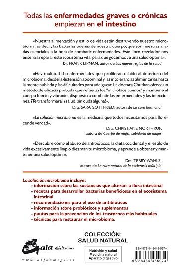 LA SOLUCIÓN MICROBIOMA | 9788484455974 | CHUTKAN,ROBYNNE | Llibreria Geli - Llibreria Online de Girona - Comprar llibres en català i castellà