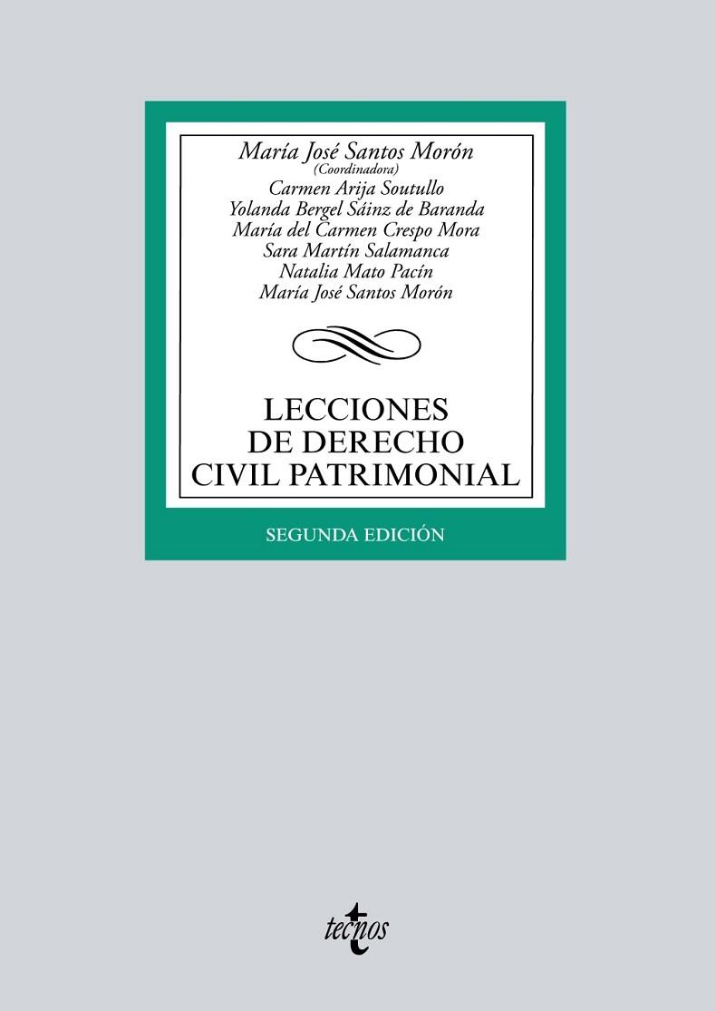 LECCIONES DE DERECHO CIVIL PATRIMONIAL(2ª EDICION 2017) | 9788430971084 | SANTOS MORÓN,MARÍA JOSÉ/ARIJA SOUTULLO,CARMEN/BERGEL SAINZ DE BARANDA,YOLANDA/CRESPO MORA,MARÍA  | Llibreria Geli - Llibreria Online de Girona - Comprar llibres en català i castellà