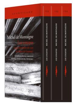 LOS ENSAYOS.SEGÚN LA EDICIÓN DE 1595 DE MARIE DE GOURNAY(ESTUCHE TRES VOLÚMENES) | 9788418370625 | MONTAIGNE,MICHEL | Llibreria Geli - Llibreria Online de Girona - Comprar llibres en català i castellà