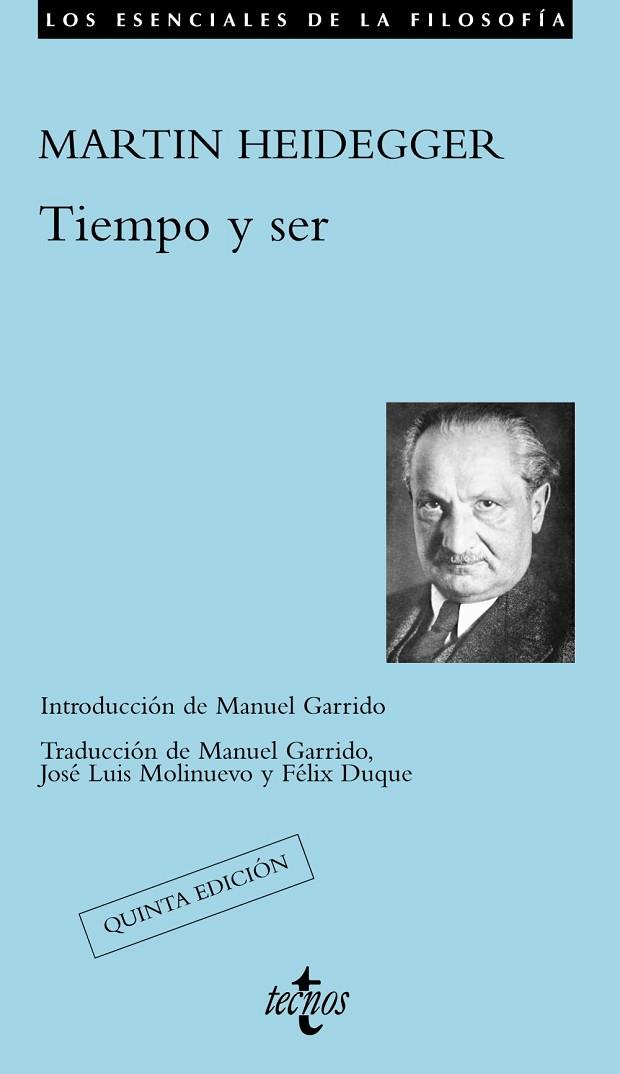 TIEMPO Y SER(5ªED) | 9788430952694 | HEIDEGGER,MARTIN | Llibreria Geli - Llibreria Online de Girona - Comprar llibres en català i castellà