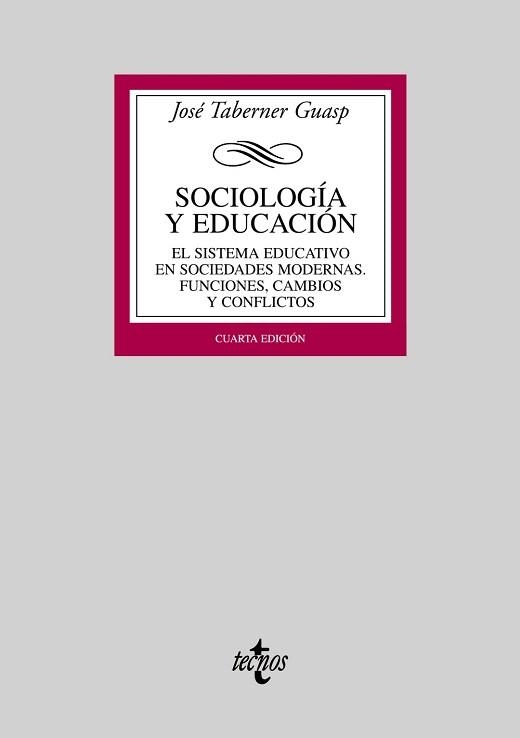 SOCIOLOGÍA Y EDUCACIÓN(4ºED) | 9788430946808 | TABERNER GUASP,JOSÉ | Llibreria Geli - Llibreria Online de Girona - Comprar llibres en català i castellà