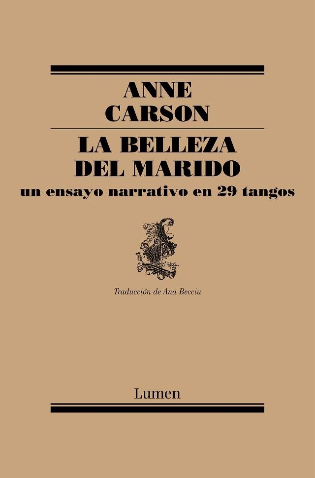 LA BELLEZA DEL MARIDO | 9788426428714 | CARSON,ANNE | Libreria Geli - Librería Online de Girona - Comprar libros en catalán y castellano