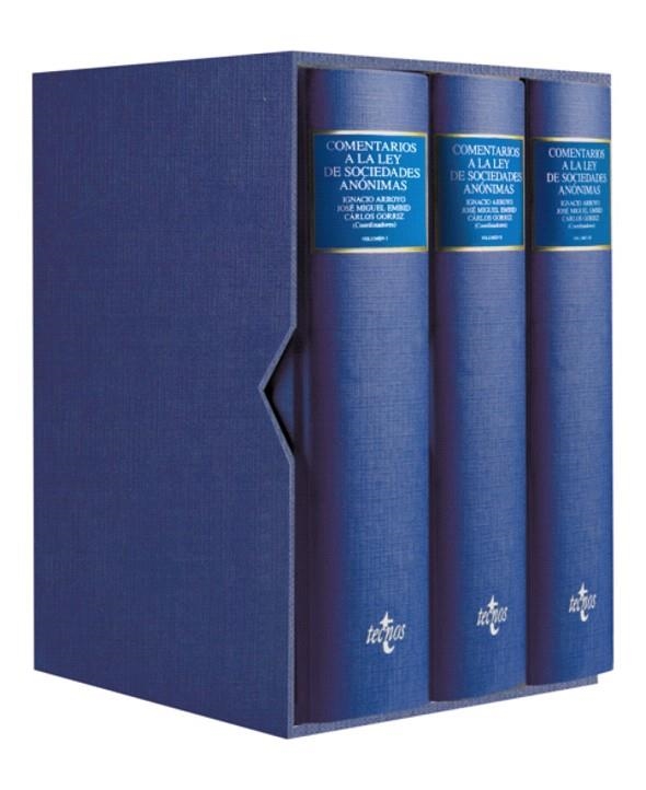 COMENTARIOS A LA LEY DE SOCIEDADES ANONIMAS 3 VOL | 9788430950010 | ALCOVER GARAU,GUILLERMO/ALONSO ESPINOSA,FRANCISC | Libreria Geli - Librería Online de Girona - Comprar libros en catalán y castellano