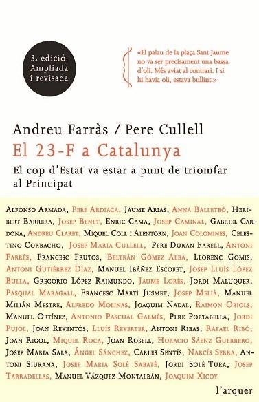 EL 23 F A CATALUNYA | 9788466411271 | FARRAS,ANDREU/CULLELL,PERE | Libreria Geli - Librería Online de Girona - Comprar libros en catalán y castellano