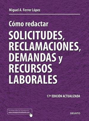 COMO REDACTAR SOLICITUDES,RECLAMACIONES...(17ºED/2010) | 9788423427710 | FERRER LOPEZ,MIGUEL A | Libreria Geli - Librería Online de Girona - Comprar libros en catalán y castellano