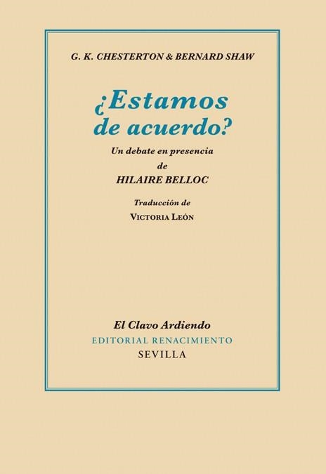ESTAMOS DE ACUERDO? | 9788484725244 | CHESTERTON/SHAW | Libreria Geli - Librería Online de Girona - Comprar libros en catalán y castellano
