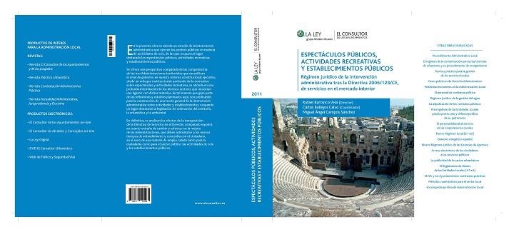 ESPECTACULOS PUBLICOS,ACTIVIDADES RECREATIVAS Y ESTABLECIMIE | 9788470525469 | BARRANCO VELA,RAFAEL/BULLEJOS CALVO,CARLOS/CAMPOS | Libreria Geli - Librería Online de Girona - Comprar libros en catalán y castellano