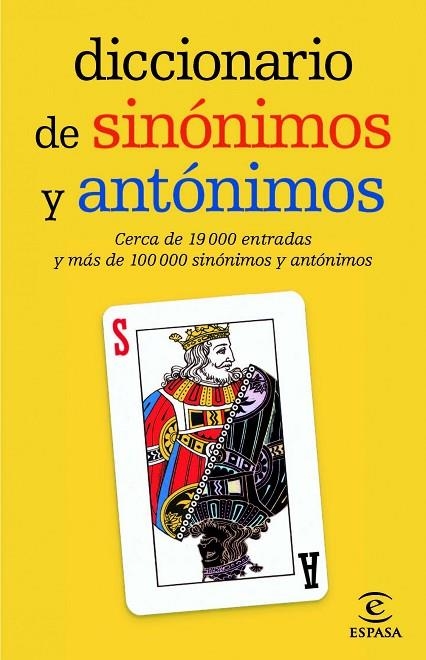 DICCIONARIO DE SINONIMOS Y ANTONIMOS | 9788467036893 | Llibreria Geli - Llibreria Online de Girona - Comprar llibres en català i castellà