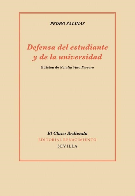 DEFENSA DEL ESTUDIANTE Y DE LA UNIVERSIDAD | 9788484726463 | SALINAS,PEDRO | Libreria Geli - Librería Online de Girona - Comprar libros en catalán y castellano