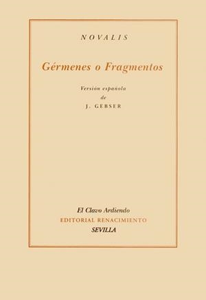 GERMENES O FRAGMENTOS | 9788484721628 | NOVALIS | Llibreria Geli - Llibreria Online de Girona - Comprar llibres en català i castellà