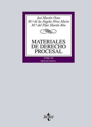 MATERIALES DE DERECHO PROCESAL-3.PROCESO PENAL(EDICIO 2011) | 9788430952229 | MARTÍN OSTOS, JOSÉ | Libreria Geli - Librería Online de Girona - Comprar libros en catalán y castellano