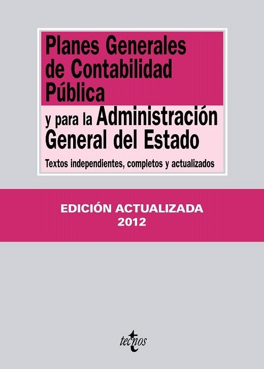 PLANES GENERALES DE CONTABILIDAD PÚBLICA Y PARA LA ADMINISTRACIÓN GENERAL DEL ESTADO(1ªED/2012) | 9788430954834 |   | Libreria Geli - Librería Online de Girona - Comprar libros en catalán y castellano