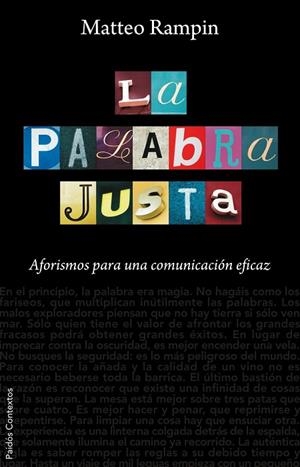 LA PALABRA JUSTA | 9788449323065 | RAMPIN,MATTEO | Libreria Geli - Librería Online de Girona - Comprar libros en catalán y castellano