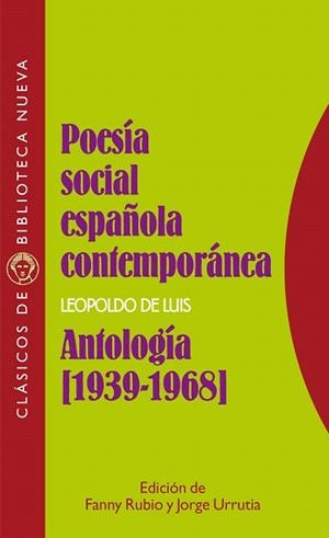POESIA SOCIAL ESPAÑOLA CONTEMPORANEA.ANTOLOGIA | 9788470308031 | DE LUIS,LEOPOLDO | Libreria Geli - Librería Online de Girona - Comprar libros en catalán y castellano