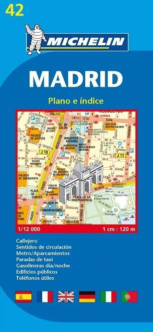 MADRID.PLANO E ÍNDICE (PLÀNOL MICHELIN-42) ESCALA 1/12 000 | 9782067127685 | VARIOS AUTORES | Llibreria Geli - Llibreria Online de Girona - Comprar llibres en català i castellà
