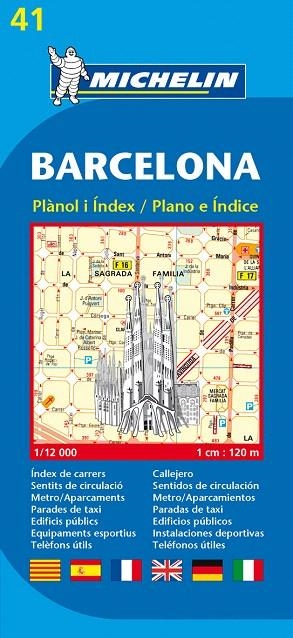 BARCELONA.PLÀNOL Í ÍNDEX/PLANO E ÍNDICE (PLÀNOL MICHELIN-Nº 41) ESCALA 1/12 000 | 9782067127678 | VARIOS AUTORES | Llibreria Geli - Llibreria Online de Girona - Comprar llibres en català i castellà