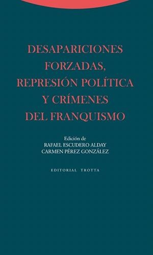 DESAPARICIONES FORZADAS,REPRESIÓN POLÍTICA Y CRÍMENES DEL FRANQUISMO | 9788498794564 | ESCUDERO ALDAY,RAFAEL/PÉREZ GONZÁLEZ,CARMEN | Llibreria Geli - Llibreria Online de Girona - Comprar llibres en català i castellà