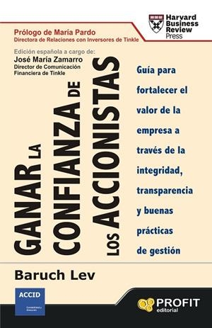 GANAR LA CONFIANZA DE LOS ACCIONISTAS | 9788415505211 | LEV,BARUCH | Libreria Geli - Librería Online de Girona - Comprar libros en catalán y castellano