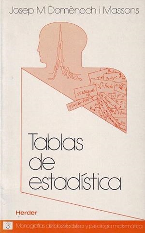 TABLAS DE ESTADISTICA | 9788425412264 | DOMENECH MASSONS,JOSEP M. | Llibreria Geli - Llibreria Online de Girona - Comprar llibres en català i castellà