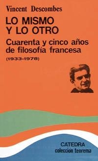 LO MISMO Y LO OTRO | 9788437603261 | DESCOMBRES,VINCENT | Libreria Geli - Librería Online de Girona - Comprar libros en catalán y castellano