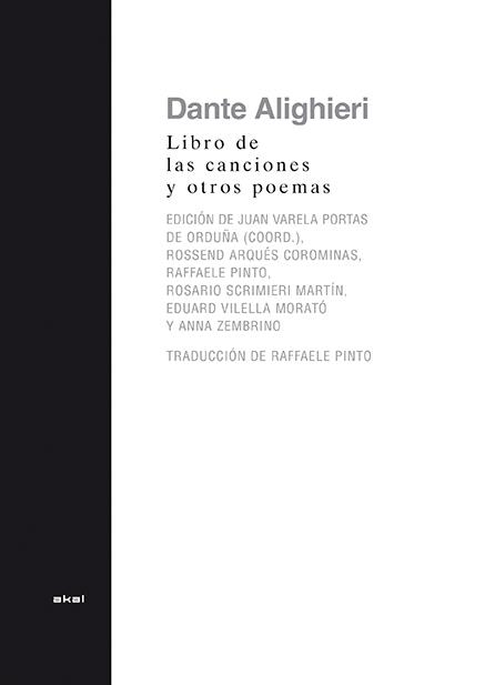 LIBRO DE LAS CANCIONES Y OTROS POEMAS | 9788446039518 | DANTE ALIGHIERI | Llibreria Geli - Llibreria Online de Girona - Comprar llibres en català i castellà