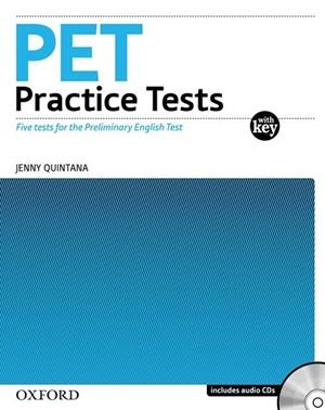 PET PRACTICE TESTS:PRACTICE TESTS WITH KEY AND AUDIO  CD PACK | 9780194534680 | QUINTANA,JENNY | Llibreria Geli - Llibreria Online de Girona - Comprar llibres en català i castellà