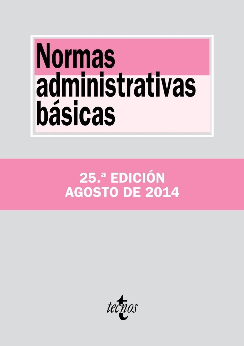 NORMAS ADMINISTRATIVAS BÁSICAS (25ªED/2014) | 9788430963485 | A.A.V.V. | Llibreria Geli - Llibreria Online de Girona - Comprar llibres en català i castellà