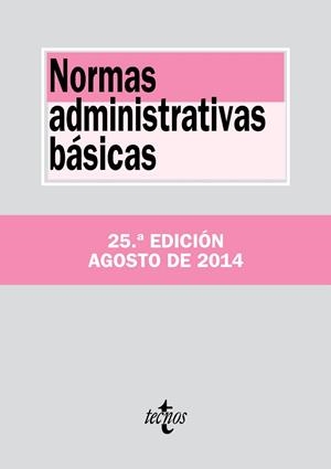 NORMAS ADMINISTRATIVAS BÁSICAS (25ªED/2014) | 9788430963485 | A.A.V.V. | Llibreria Geli - Llibreria Online de Girona - Comprar llibres en català i castellà