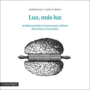 LUZ,MÁS LUZ.50 ÚLTIMAS PALABRAS DE PERSONAJES CÉLEBRES ILUSTRADAS Y COMENTADAS | 9788416033348 | VICENTE,JORDI/CUBEIRO,CARLOS | Libreria Geli - Librería Online de Girona - Comprar libros en catalán y castellano